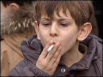No Smoking....KID!!!!!!!!!!!! - It may happen if you smoke in front of kids. 