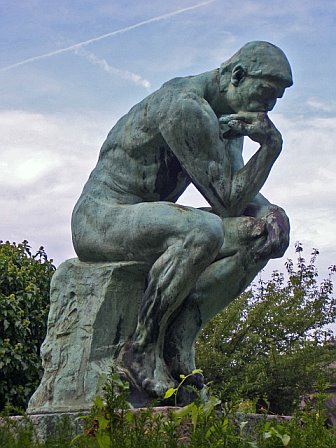 thinker - this is a photo of a stone thinker