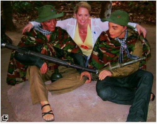 Vietnam - In the Cu Chi Tunnels south of Saigon.