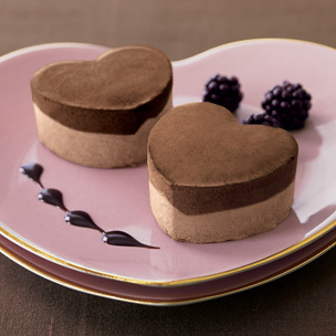 heart shape chocolate ice cream - this is a photo of a new heart shape presentation of chocolate ice cream