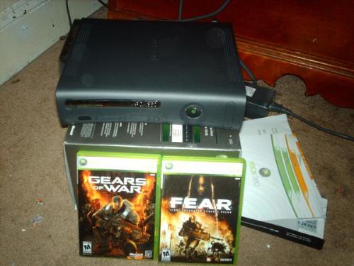Xbox 360 - This was the first day I bought my xbox 360 and it was the Xbox 360 Release Date. Went to FYE Games and they MADE me buy 2 games with my reservation it pissed me off because I wasnt expecting it and I wanted to save up some money at the time it it worked out I guess. First day I spent $666.70 and I got the Console and everything in the box, Fear ( First Encounter Assault Recon ) - I couldnt beat it.... Never enough health packs:lol:, and G.O.W (Gears of War) I loved it and the online but I only liked playing with friends online.) and I got a second controller. I had to ship my xbox I think 3 or 4 times for repairs first was Overheating in about 20 minutes and then second time RRoD Third RRoD and fourth was a week after I got the third one back and they didnt fix it.