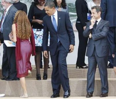 only human -  Barak Obama and Nicholas Sarkozu being "typical males"