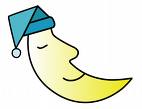 Moon sleep - cartoon of a sleeping moon