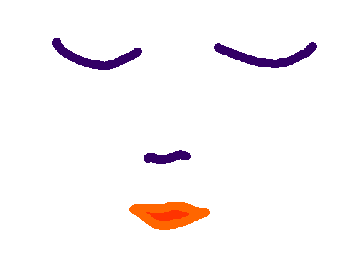 minimalist sleep - drawing of a face sleeping