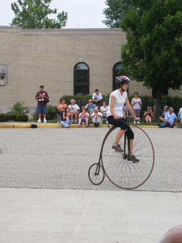 Bicyclist at Wheelmen event - Bicyclist at National Wheelmen event