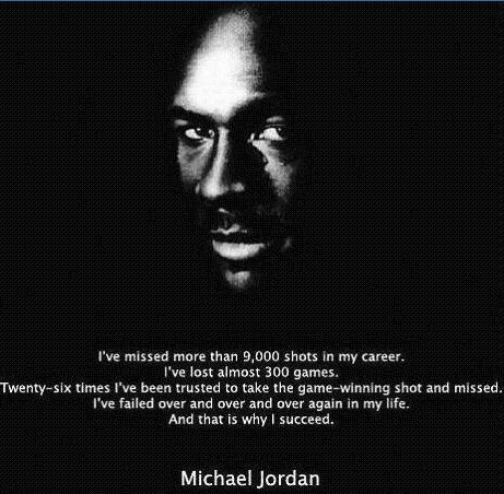 micheal jordon - he is the great boxer....!!he also had some failures in life which made him to attain success...