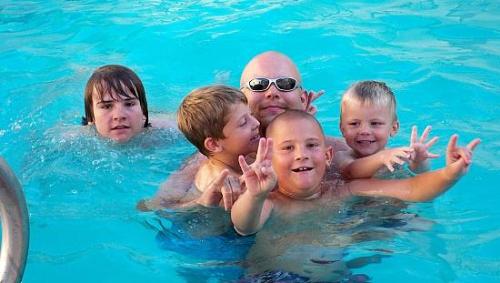 My boys enjoying swimming at the pool during our v - My boys enjoying swimming at the pool during our vacation to California