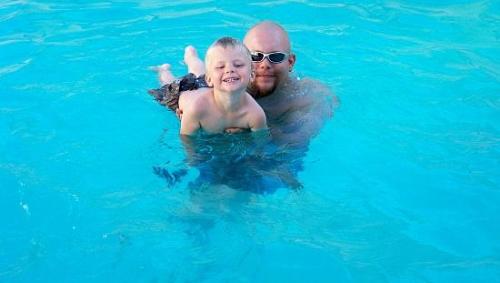 My boys enjoying swimming at the pool during our v - My boys enjoying swimming at the pool during our vacation to California