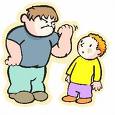 Bully kids - The person shows what a bully look like and in comparison with his victim. Normally bully is bigger and taller than his unlikely victims. Bully kids - The person shows what a bully look like and in comparison with his victim. Normally bully is bigger and taller than his unlikely victims.