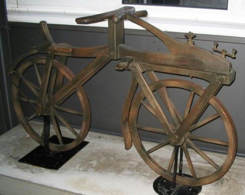 cycling - old wooden bike