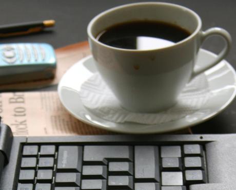 coffee - drinking coffee when working