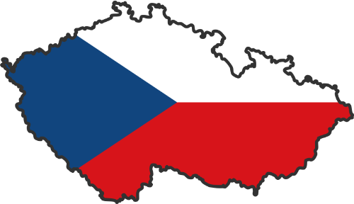 Czech republic flag - The flag of the Czech republic in the form of this land.