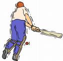 batsman - this picture shows a batsman who is playing a shot.