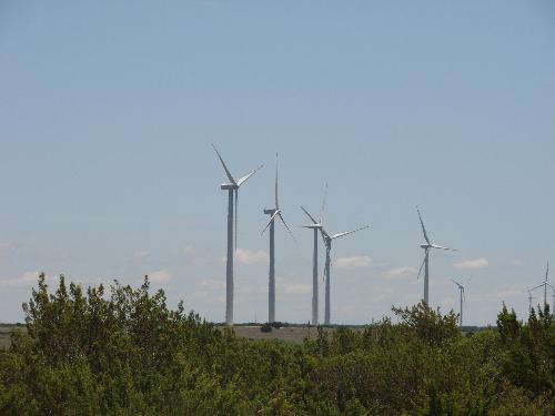 Wind Turbines at a Wind farm in Abilene Texas - This is a picture taken memorial weekend in Abilene Texas at a very large wind farm.
