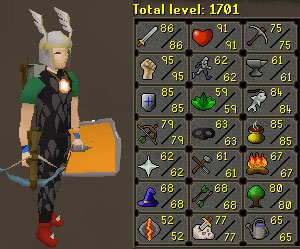 player - Wearing a Black d'hide to kill iron dragons.