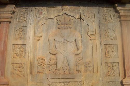 an art - this stone art is on one of the temple in India