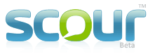 Scour - This is a scour logo. This is a website wherein you can get results from yahoo and google plus from scour when you search. You can even make comments or vote when you like and you actually get points. In time, you can exchange that point to a visa card when you reach the maximum points.