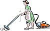 Lady cleaning - Sometimes it helps me feel better.