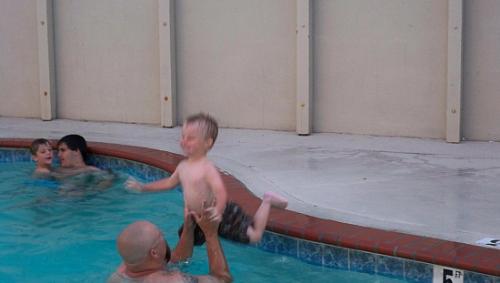 My boys enjoying swimming at the pool during our v - My boys enjoying swimming at the pool during our vacation to California
