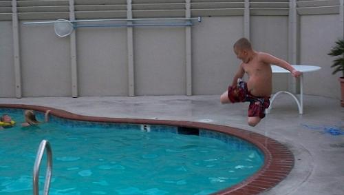 My boys enjoying swimming at the pool during our v - My boys enjoying swimming at the pool during our vacation to California