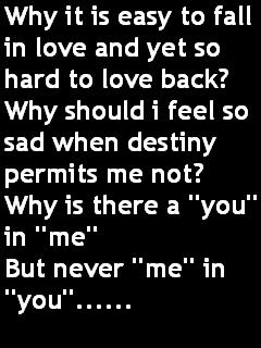 never - me and you