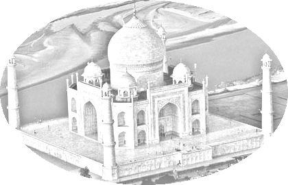 Pencil Sketch of The Tajmahal - This is a pencil sketch image of the famous Tajmahal