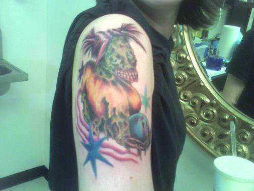 finished tattoo - minutes afer my newest tattoo was done.