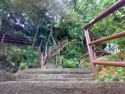 hundred steps - a stairs to reach falling waters