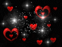 red hearts on black - cuul wallpaper