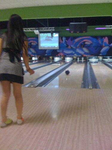 bowling time - playing bowl with my friends.