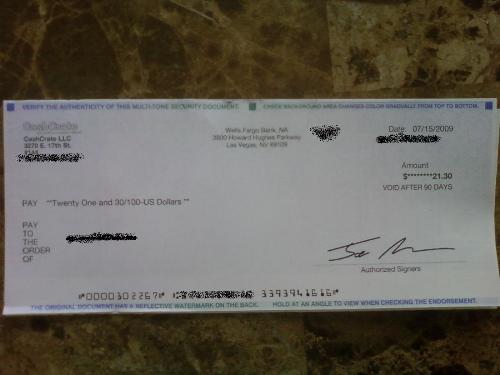 Check from cashcrate!!! - I have scratched some stuff just to be safe!!!! But this REAAAAAAAAAAAAAAAAAL