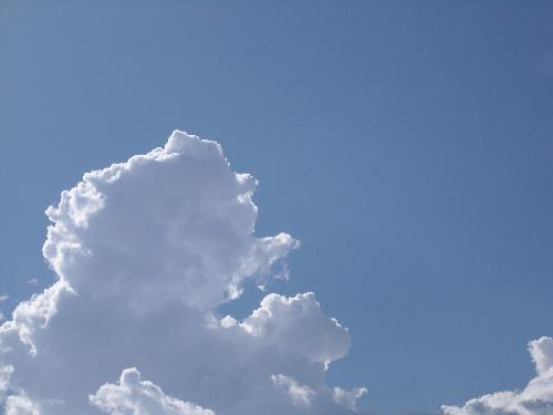 Profile of a Snowman - This is a picture I took of the clouds. I see a profile of a snowman.
