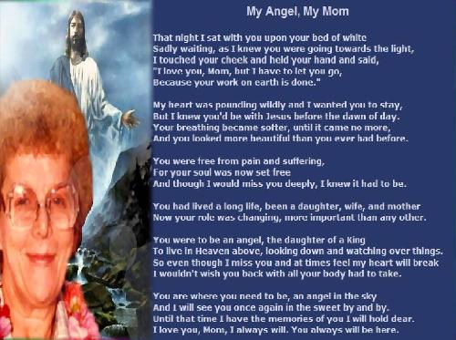 My mother  - I miss her more and more every day.