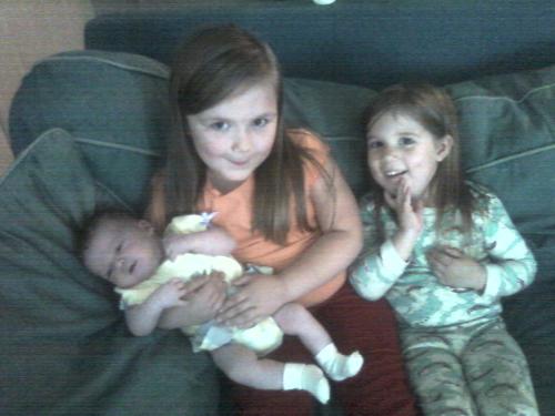 My 3 girls - Taken shortly after being home with my new daughter