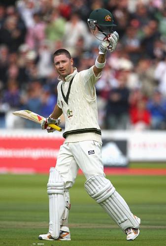 clarke - michael clarke acknowledging his hundred