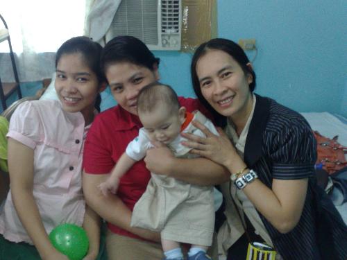 happy ladies - happy ladies with a baby