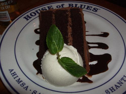 Yummy! - A gorgeous chocolate cake we had in House of Blues in Downtown Disney Florida