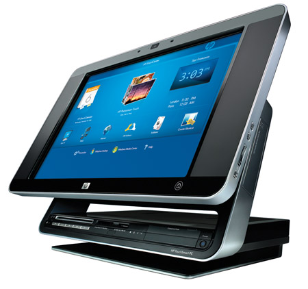hp touchsmart pc  - The HP touchSmart Pc,which cost around $1400 has bedd around the market since last January. This HP product features a 22-inch screen display,AMD Turion 64 X2 dual core TL-52 processor,burner with lightScribe,Pocker Media Drive bay,WiFi and bluethooth.The HP TouchSmart PC package comes witha wireless keyboard, afront media reader, mouse and stylus.