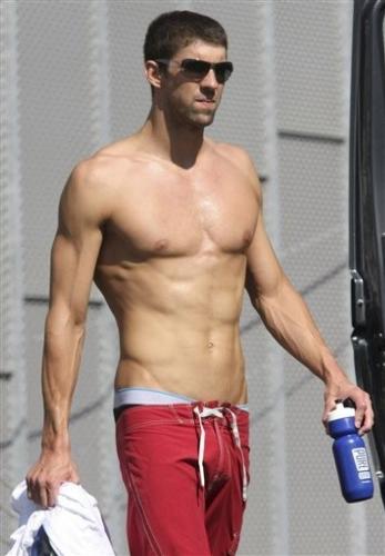 Michael Phelps - A recent photo of Michael Phelps. Such training is good for the body. Just hope that he keeps away from controversial issues, and help to inspire people to be successful and healthy. He is always my favorite. Go, Phelps!