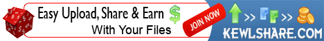 earn money throug kewlshare. - Kewlshare provides 100% free file hosting solution .So if you upload files to share it with others, next time upload them at Kewlshare.They work exactly same like other file hosting sites, but also pay you good amount of money. They also have a control panel where you can see all your file listed and how many times each file is downloaded (and hence how much money you made). Payments are done through
PayPal.Kewlshare.com pays you upto 10% of the premium registration obtained through your file. ie,if a user takes a premium to download your file he will be registered under your referel and you will be awarded the referel amount also if somebody joins kewlshare.com with your referel and later upgrade his/her account to premium then too You receive a share for their payment. earn money throug kewlshare. - Kewlshare provides 100% free file hosting solution .So if you upload files to share it with others, next time upload them at Kewlshare.They work exactly same like other file hosting sites, but also pay you good amount of money. They also have a control panel where you can see all your file listed and how many times each file is downloaded (and hence how much money you made). Payments are done through
PayPal.Kewlshare.com pays you upto 10% of the premium registration obtained through your file. ie,if a user takes a premium to download your file he will be registered under your referel and you will be awarded the referel amount also if somebody joins kewlshare.com with your referel and later upgrade his/her account to premium then too You receive a share for their payment.