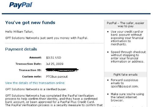 PTC BUX Paid me 3 times - Hi, PTC BUX is a good site and paid me 3 times within a week