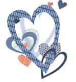 Hearts - Pretty art work of some hearts...would make a nice cross stitch picture perhaps?