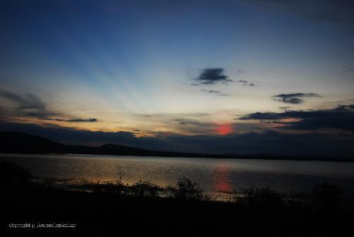 Sunset at Kabini - This is the beautiful sunset at Kabini lake, in Karnataka, India.  I had a great vacation there !