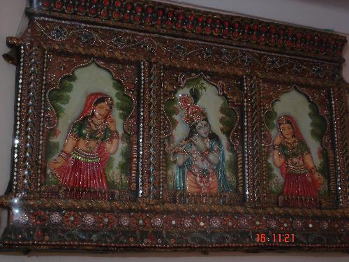 jhorakha painting  - its a jhorakha painting,made by me .its made up of various material like [seal set ,badarpur,thermacol ]n its wight is around 7 kg. n i took 2 month to make it .
