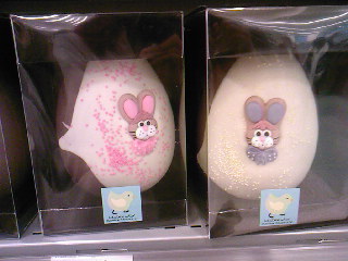 Easter Bunnies! - These are Easter bunnies chocolate eggs in the supermarket near my house.