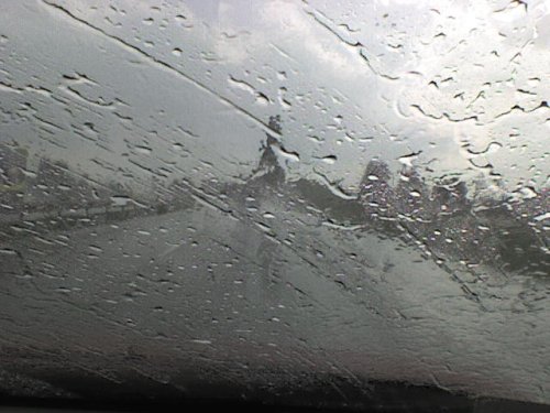 rain - sitting in the car