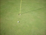 Golfing in early SPRING is the best time! - This is the first hole at the Greenville Country Club. It is early spring so the course is not in top shape. I still would rather be golfing than doing yardwork or anything else!