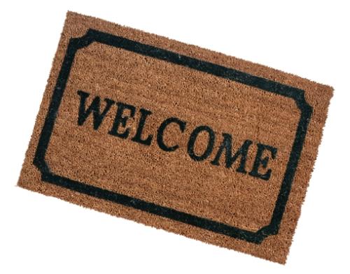 Welcome - It's just a welcome mat haha.. and it's just a what ever pic and I have nothing much to say but welcome really haha.. it's whatever//