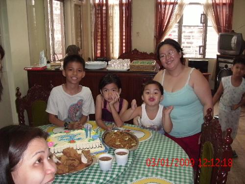 my family - our family spending time with each other.. I think this was a birthday