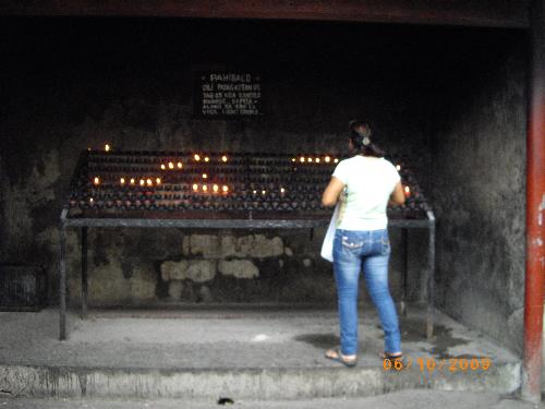 opon lapu-lapu church - this is where we light a candle during to make some prayer